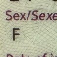 A strip of my passport page showing sex