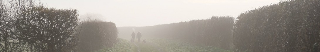 A misty walk along the path to Hunstanton